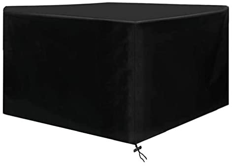 SUEBAIHUO Housse Salon de Jardin 180x100x75cm Tissu Oxford 300D très résistant Housse de Protection pour Mobilier Housse de Table de Jardin Extérieur Imperméable Anti-UV Résistant Au Froid Coupe-Vent