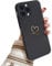 Newseego Case Compatible with iPhone 13 Pro Max, Cute Gold Love-Heart Pattern Design Flexible Soft Liquid Silicone Shockproof Protective Case All-inclusive Lens for iPhone 13 Pro Max - Black