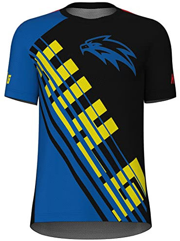 Mountainbike-Shirt | MTB Mountainbike 100% Hochwertiges Polyestergewebe | Atmungsaktives Material, Schnell Trocknend, Antibakteriell |KurzarmJersey (Color-01,XL)