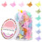 JASVERLIN Schmetterling Clips für Haar 50pcs, Cute Mini kleine Haar-Accessoires für Kinder Kleinkind Mädchen Frauen 90er Jahre Y2K bunte Pastell Clip Klaue, 10 Farben (Gelee)
