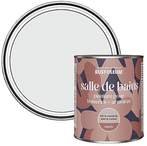 Rust-Oleum Peinture Blanche Résistante à l'humidité pour Meubles de Salle de Bains, Finition Satinée - Monaco 750ml