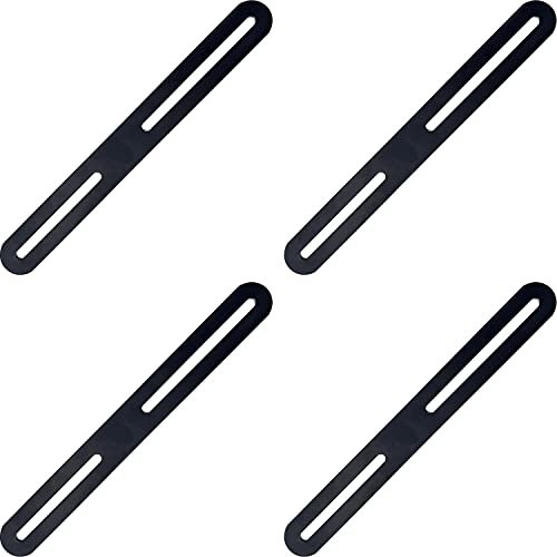 Soportes de Placa Plana Pletinas De Acero Ajustables Esquina Planos De FijacióN De Metal Plano - 4pcs 215x24x3mm Corner Brace con agujero ranurado Pata de montaje Reparación Fijación estante mueble