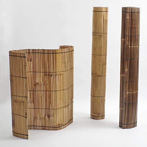 Bambus Sichtschutz aus Bambusleisten | Zaunblende | Balkonverkleidung | Windschutz | Gartenzaun (H: 100 cm x B: 300 cm, Heller Bambus)