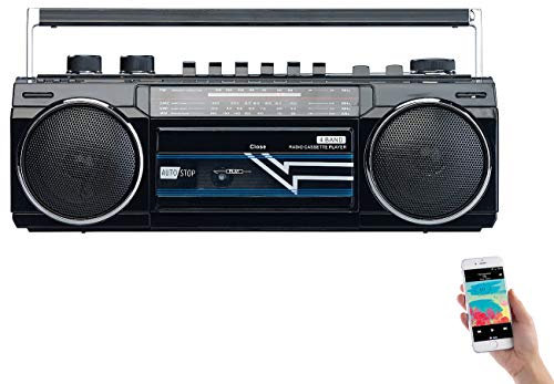 auvisio Retro-Boombox mit Kassetten-Player, Radio, Versandrückläufer