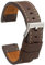 diloy Vintage Uhrenarmband gewachstes Leder mit weißer Naht – Handgefertigt für Sport- oder klassische Uhren – Größen 18mm 20mm 22mm 24mm 26mm – Braun oder Schwarz 384 Dunkelbraun 22mm