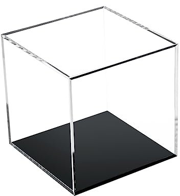 Kcgani Transparente quadratische Acryl-Würfelbehälter mit Deckel, Aufbewahrungsboxen, Actionfiguren, Heimaufbewahrung, Organisation von Spielzeug, Bastelbedarf, Plexiglas-Vitrine, 10.2x10.2 cm