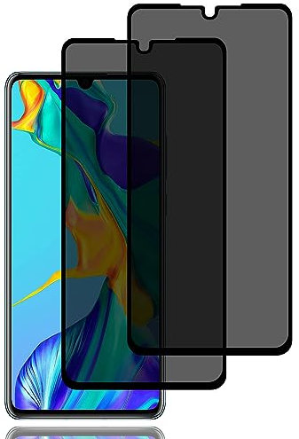 BCHKLAI Sichtschutz Schutzfolie für Huawei P30 [2 Stück], Privacy Schutzfolie, Privacy Schutzglas, 9H Härte, Kratzfest, Anti-Fingerprint, Blasenfrei, Anti Spy Displayschutzfoli für Huawei P30