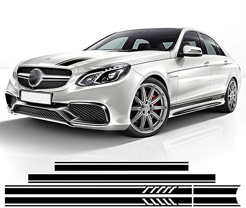Auto Tür Seitenstreifen Schürze Aufkleber Motorhaube Motorhaube Dach Heck Bodykit Aufkleber,Für Mercedes Benz E-Klasse W212 W213 E63 AMG
