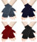 AURUZA 4 Paare Halbfinger Handschuhe Herren Winterhandschuhe Damen Unisex Warme Winter Fingerlose Handschuhe für Männer Frauen (Schwarz Dunkelgrau Marineblau Rot)