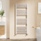 EMKE Modern Straight Heated Towel Rail, 1200 x 500mm, White, Versatile Wall Mounted Bathroom Radiator