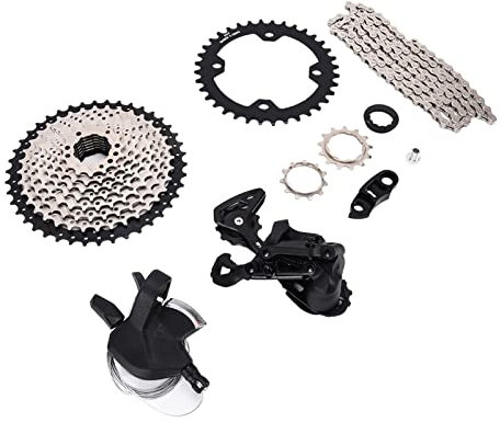 POENVFPO A7 Mountainbike-Geschwindigkeitsgruppen-Set, 1 X 10-Gang-Schalthebel-Umwerfer-Gruppen-Fahrrad-Schalthebel-Schaltwerk-Set