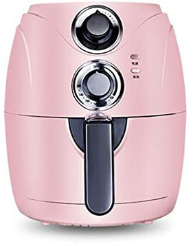 Friggitrice ad aria, frittura ad aria, fornello senza olio, con controllo della temperatura e manopola timer, cestello antiaderente, spegnimento automatico, cucina sana, rosa necessaria efficienz