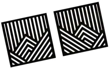 Folpus Ensemble de 2 Panneaux Décoratifs En Bois pour La Maison, Noir
