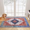 BSGIFT Teppich Läufer 60x110 Waschbarer Teppich Bettvorleger Schlafzimmer rutschfest, Boho Kurzflor Vintage Carpet für Küche Esszimmer Wohnzimmer, Aesthetic Teppiche Rot