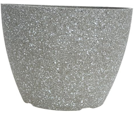 MERRYHAPY Planteur Résine Imitation Ciment Pot De Extérieur pour Et Plantes Design Moderne Et Élégant pour Maison Et Bureau