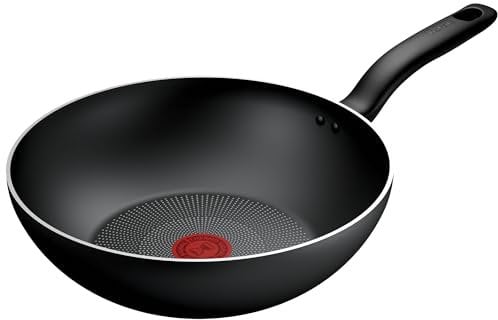 Tefal Titanium Essential Wok Pan 28 cm, Non-Stick Coating, Metal Safe, Compatible with All Hobs Except Induction, B9411944