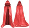 Aomig Kind Umhang Sensenmann Vampir Umhang Mittelalter Umhang mit Kapuze für Kinder Unisex Scream Junge Mädchen Cape Halloween Costume Maskerade Familienfeier Karnevalkostüm Cosplay Party (Rot-100cm)