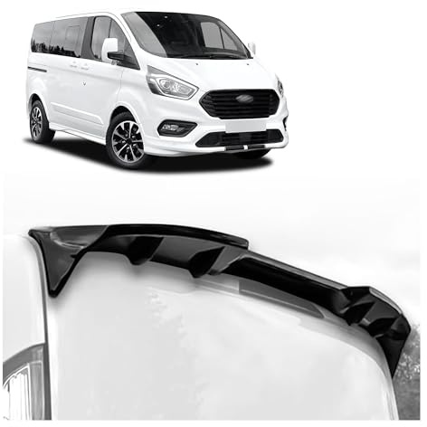 CHROMEMASTER | Dachspoiler Heckspoiler Kompatibel mit Ford Tourneo Custom 2012-2023; Auto Zubehör - Spoiler für Auto; Polyurethan; Zum Lackieren; Montagemethode: Klebstoff | Optisches Autotuning; ABE