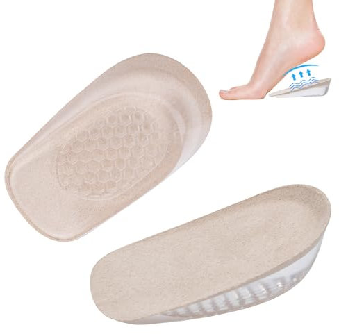 Altezza Aumentando Solette - 1 Paia 2.5CM Talloniera in Gel per Donna Uomo, Inserti Invisibili per Sollevare le Scarpe, Sperone Calcaneare Cuscinetti