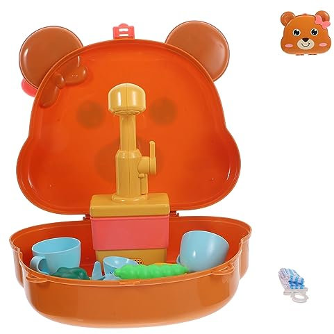 JOINPAYA Backpack Dishwasher Toy Boys and Girls Kitchen Sink Set Pretend Play Safe Fun Educational Plaything Bright Design