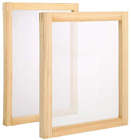 Professioneller A3-Siebdruckrahmen mit 43T/110 weißem Netzgewebe, 2 Stück