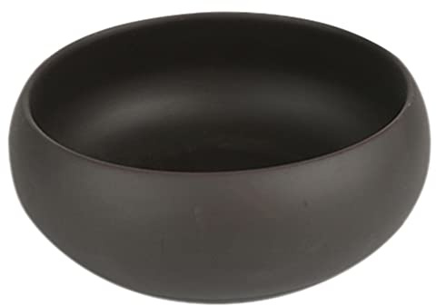 YARNOW Seerosenschale 13Cm Keramik Sukkulenten Übertopf Rund Hydrokultur Blumentopf Lotusblumenschale Kleiner Bonsaitopf Schwarz