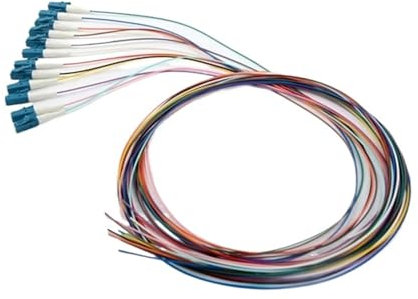 HAIZHI Cable de Fibra óptica LC de 12 Colores, 1 m, 9/125 um, 12 Puertos(SM LC)