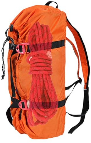 Dewireaey Climbing Rope Bag, Tree Surgeon Rope Storage Bag, Lightweight Design for Tree Climbers, Outdoor, Camping, Caving, Mountaineering, Sailing, Gym, Hiking, orange, see description, See