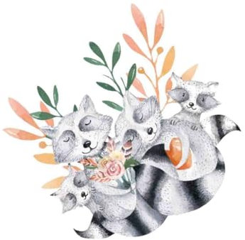 HOMSFOU 1 Stück Jungle Animals Wandtattoo Selbstklebende Tieraufkleber für Dekoration für Kinderzimmer und Geburtstagsfeiern Umweltfreundliches Material Lustige Deko für Wände