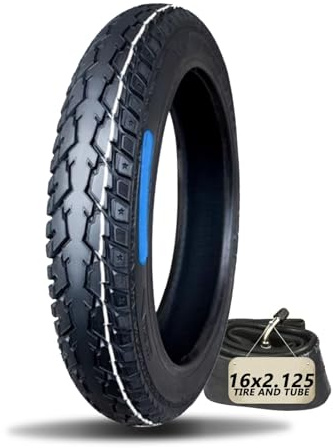 16 Zoll Fahrradreifen 16x2.125 57-305 Bike Tires Mantel und 16 Zoll Schlauch kompatibel 16 x 2.125 Fahrradreifen und Schlauch für Kinderfahrrad, MTB, Mountainbike, BMX
