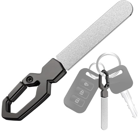 Nail File with Keychain – Double-Sided Stainless Steel Nail Buffer |Portable Compact Metal NAI? File for Women & Men, Travel & Daily Manicure Tool