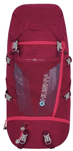 Husky Capture Expeditionsrucksack Trekkingrucksack Regenhülle Magenta 40 L | Organizer, Regenhülle, wasserabweisend, ergonomischer Rücken, für Wandern, Trekking, Outdoor, Reisen und Tagestouren.