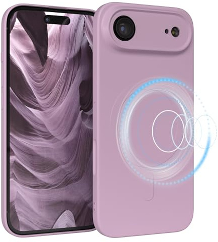 EAZY CASE - Silikonhülle magnetisch für iPhone Air Hülle Silikon Violett weich stoßfeste Magnet Handyhülle Schutzhülle mit Kameraschutz Dünn Schutz Cover TPU Bumper in Pastell Flieder