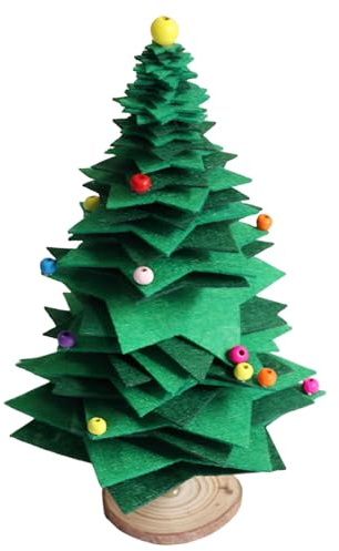 TAKONE Árbol de Navidad de cartón – Abeto de papel plegable en verde – Decoración navideña reutilizable para mesa, ventana y chimenea