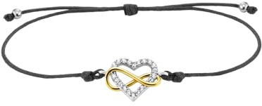 Julie Julsen JJBR34510SG Damen Armband INFINITY Edelstahl Bicolor Gold weiß Zirkonia