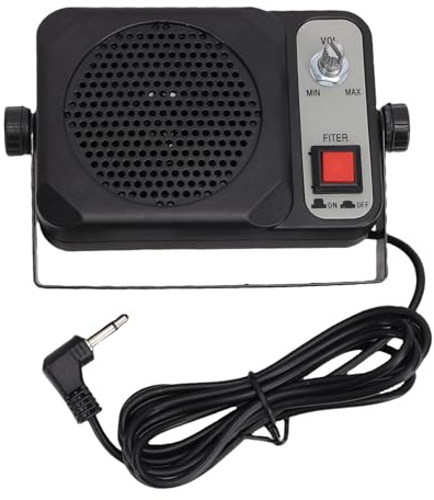 Yechiry External Speaker, 1.5W 8 Built in Amplifier Speaker, Noise Filter with 3.5mm Plug & Screws, Ideal for CB HAM Radio