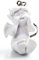 Schaulade Geschenkartikel Schlüssel-Anhänger Figur Engelchen Teufelchen 4 cm sitzend (Weiss, Teufel überraschter Blick)