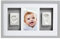 Pearhead P63001 Baby Abdruck Deluxe Wand-Bilderrahmen mit inbegriffenen Set zur Erstellung von Hand / Fußabdruck, perfektes Shower Geschenk Andenken, grau