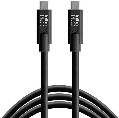 Tether Tools TetherPro USB-C-auf-USB-C-Kabel, für schnelle Übertragung, Stromversorgung und Verbindung zwischen Kamera und Computer, nicht reflektierendes Schwarz, 1,8 m