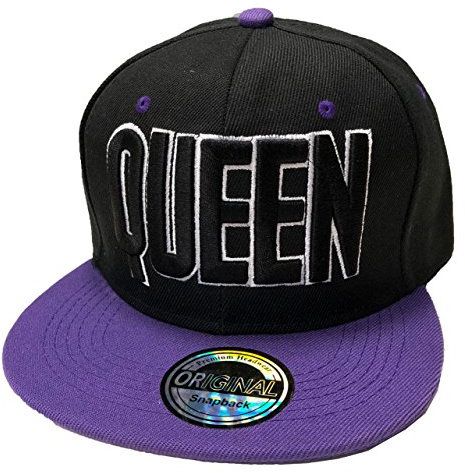 JameStyle26 King & Queen Snapback Set USA Cap Kappe Basecap Mütze Trucker Cappy Kult (Queen Lila)