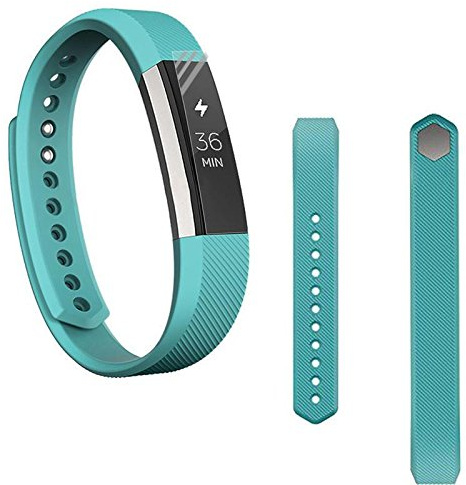 Wigento Für Fitbit Alta HR Kunststoff/Silikon Armband für Frauen/Größe S Türkis Uhr