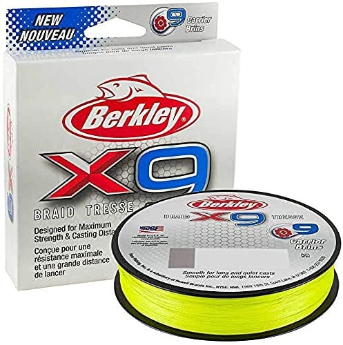 Berkley X9 geflochtene Angelschnur – 9-fache geflochtene Schnur zum Salzwasser- und Süßwasserangeln