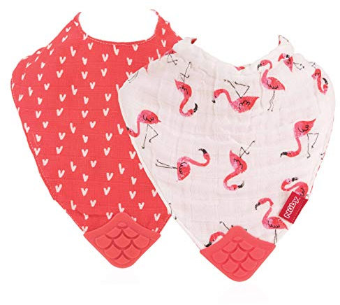 Nûby Lätzchen mit Zahnecke, Rosa, 3 m