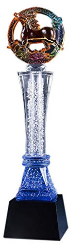 LH SHOP Art trophy, glass trophy, crystal trophy, creative trophy, custom trophy Competition prizes Best gift 8x29cm (Color : #3)