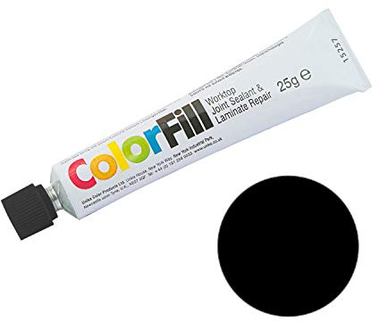 Unika ColorFill Laminate Worktop Joint Sealer Compound Repair Sealant (CF030 Diamond Black)
