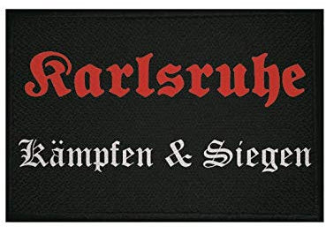 U24 Aufnäher Karlsruhe Kämpfen und Siegen Fahne Flagge Aufbügler Patch 9 x 6 cm