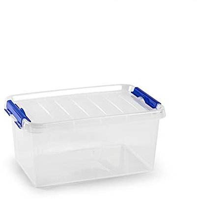 Acan Tradineur - Caja de ordenación de plástico, 8 litros, Nº26, 15,5 x 34 x 22,5 cm, baúl con tapa para organización del hogar, almacenamiento, arcón de plástico para distintos usos