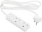 LUXE DIVA 2 Way Gang Mains Power Extension Lead 13A UK 3Pin Plug (2 Way 2 Metre, White)