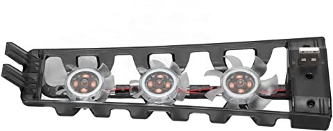 Zunate para Cooling Fan, External USB Cooler Low Noise 3 Fans Game Console Mini Cooling System para Discs Edition Y Digital Edition