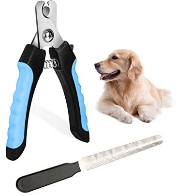 DHinkyoung Pets Nails Clippers with Safety Guard,Professional Cat Claw Trimmer, Safety Puppy Nail Cutter for Large to Small Dogs Cats with Nail File